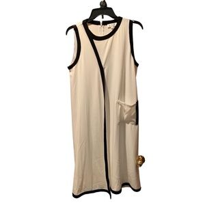 The Collective Sheath Dress in White with Black Large NWT